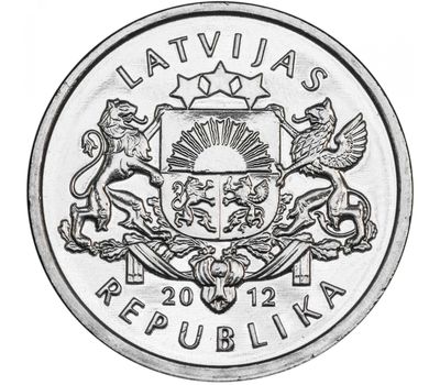  Монета 1 лат 2012 «Колокольчик» Латвия, фото 2 