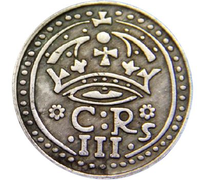 Монета 3 гроша 1645 Польша (копия), фото 2 