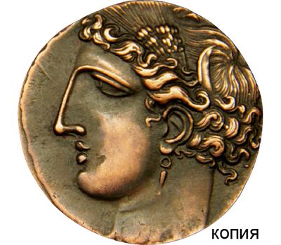  Монета драхма 277 до н.э. Карфаген (копия), фото 1 