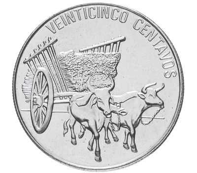  Монета 25 сентаво 1991 «Повозка» Доминиканская Республика, фото 1 