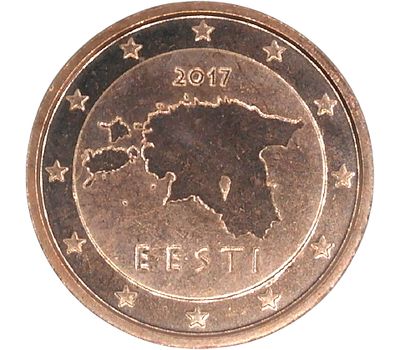  Монета 2 евроцента 2017 Эстония, фото 2 