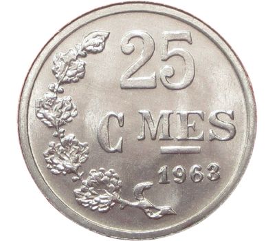  Монета 25 сантимов 1963 Люксембург, фото 1 