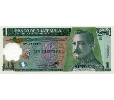  Банкнота 1 кетсаль 2012 Гватемала Пресс, фото 1 