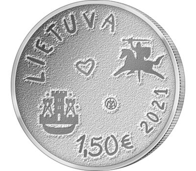  Монета 1,5 евро 2021 «Праздник моря» Литва, фото 2 