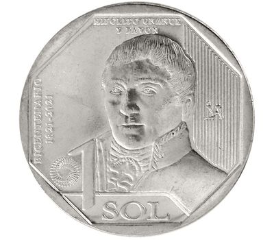  Монета 1 соль 2021 «Иполито Унануэ. Борцы за свободу» Перу, фото 1 