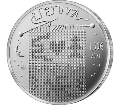  Монета 1,5 евро 2021 «Эгле — королева ужей» Литва, фото 2 