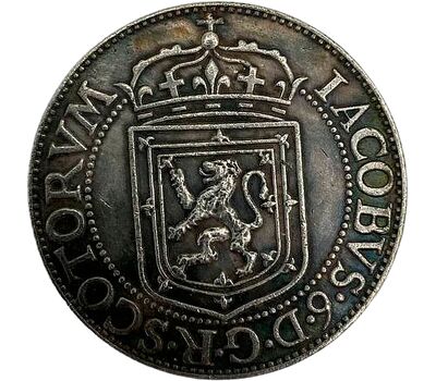  Монета 1/4 мерка 1602 Яков VI Стюарт Шотландия (копия), фото 2 