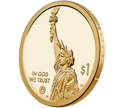  Монета 1 доллар 2022 «Сноуборд. Вермонт» D (Американские инновации), фото 3 