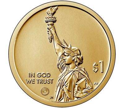  Монета 1 доллар 2022 «Сноуборд. Вермонт» D (Американские инновации), фото 2 