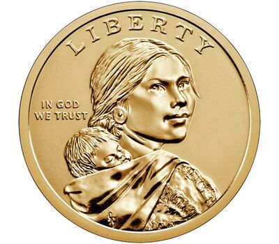  Монета 1 доллар 2023 «Мария Толчиф и американские индейцы в балете» США D (Сакагавея), фото 2 