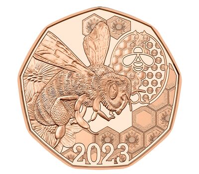  Монета 5 евро 2023 «Танец пчёл» Австрия, фото 1 