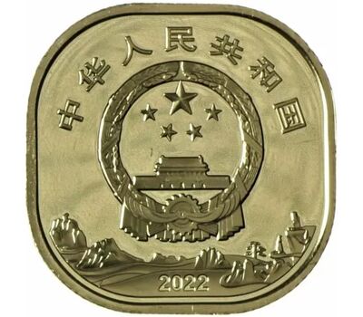  Монета 5 юаней 2022 «Гора Эмэйшань» Китай, фото 2 