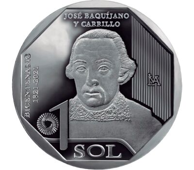  Монета 1 соль 2022 «Хосе Бакияно-и-Каррильо. Борцы за свободу» Перу, фото 1 