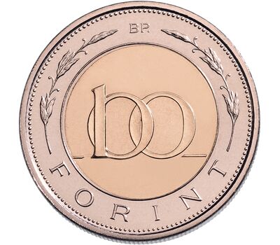  Монета 100 форинтов 2023 «175-летие вооруженных сил» Венгрия, фото 2 