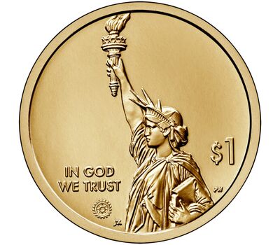  Монета 1 доллар 2023 «Первая трансплантация легких» D (Американские инновации), фото 2 