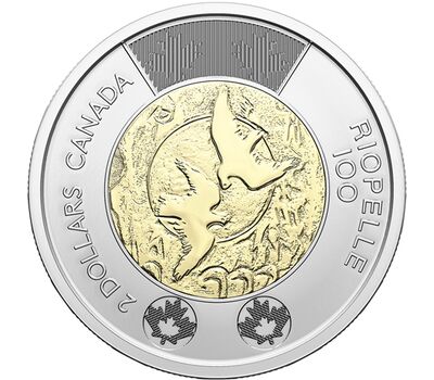  Монета 2 доллара 2023 «100 лет со дня рождения Жана Поля Риопеля» Канада, фото 1 