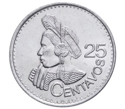  Монета 25 сентаво 2012 Гватемала, фото 1 