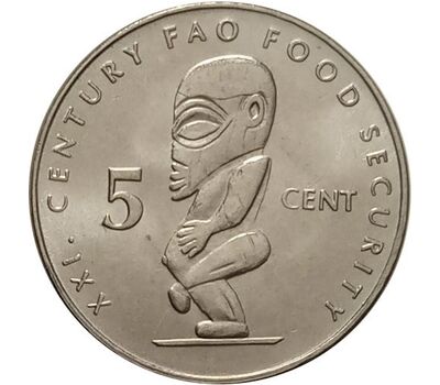 Монета 5 центов 2000 «ФАО — Божество Тангароа» Острова Кука, фото 1 