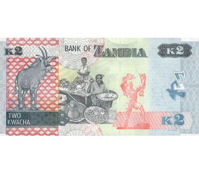  Банкнота 2 квача 2022 Замбия Пресс, фото 1 