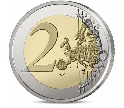  Монета 2 евро 2025 «Собор Парижской Богоматери» Франция, фото 2 